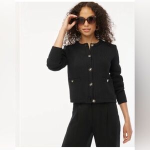 J. Crew Black Button-Up Cardigan with Gold Buttons